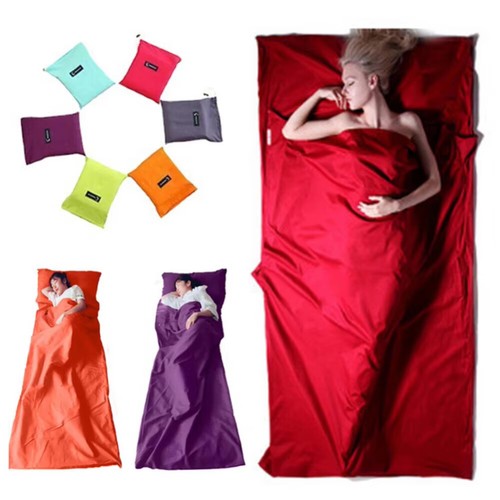 Silk Soft Sleeping Bag Liner Travel Sheet Camping Sleep Bag Hostel Prevent Dirty - Picture 2 of 22