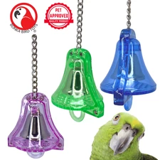 60018 SMALL BULLET PROOF BELL birds toys cages parrot plastic unbreakable safe
