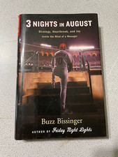 Three Nights in August - Tony La Russa and Cubs Series Hard Cover Buzz Bissinger