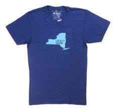 NEW LOCALLY GROWN NAVY BLUE CREWNECK GRAPHIC TEE T-SHIRT SIZE M * MADE IN USA