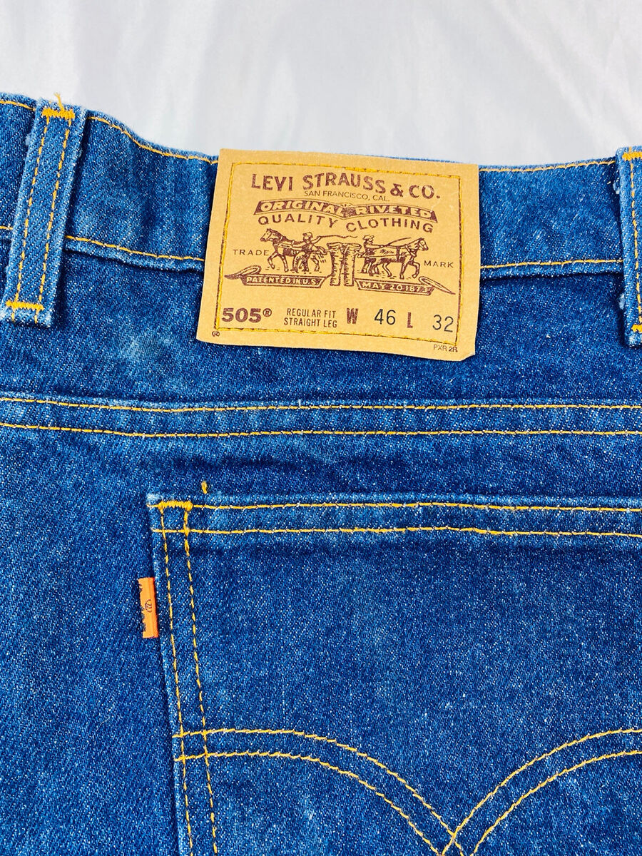 Vintage LEVIS 80s 20505 0217 ORANGE TAB 505 Indigo Denim Vintage LEVIS 80s 20505 0217 ORANGE TAB 505 Indigo Denim