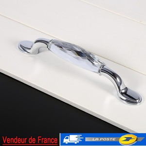 Cristal Porte en Verre Bouton Boutons De Tiroir Cuisine Placard Cabinet Diamond Poignées Bricolage