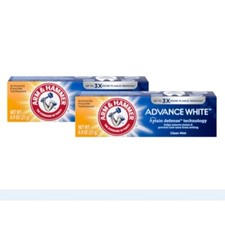 Arm Hammer Advance White Toothpaste, Travel Size 0.9oz - Pack of 2