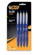 BIC Atlantis Retractable Ballpoint Pens Blue Ink Medium 4 Count Pack