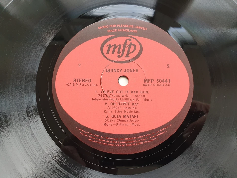 QUINCY JONES - QUINCY JONES UK PRESS 12" VINYL RECORD LP EX     - Image 4 of 4