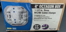 Raco 153 4" Octagon 1-1/2" Deep Bx Box Galvanized 25 Pieces 