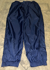 Nike Track Pants Mens Sz XL X-large Navy Blue Lined Wind Vintag