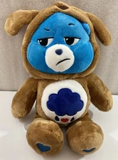 Care Bears Grumpy Bear in Puppy Dog Hoodie Costume 12" plush Basic Fun! 2021