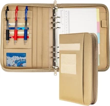 Tactical Padfolio Ring Binder with Zippered, Refillable Planner Binder Tactical