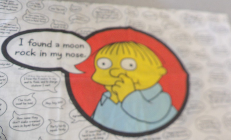 VTG THE SIMPSONS STANDARD PILLOWCASE RALPH WIGGUM PICKING NOSE HOMER GROANING