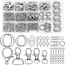 Keychain Making Kit, 450Pcs Keychain Craft Set Including Key Chain Clips, Lan...
