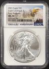 2021 Silver Eagle, Type 2 reverse, Early Releases, MS 70 by NGC!