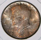 1964 Kennedy Half Dollar - Uncirculated with Heavy Obverse Toning