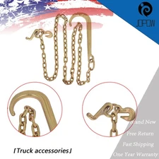 Hook Recovery Wrecker Axle 5/16 x 8 FT Grade 70 Tow Chain 15" J Hook