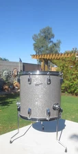 Rogers Holiday 16x16 Floor Tom Silver Sparkle Covington Era NICE!