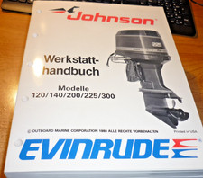 Johnson EVINRUDE 120 140 200 225 300 fuoribordo manuale officina OMC 1988