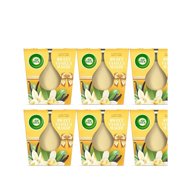 6X105G Air Wick Duftkerze Sweet Vanilla Magic| Toller Vanille - Duft-image