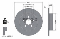 2X Pagid Bremsscheibe Voll Ø274Mm FüR Toyota Yaris P21 PA1 PH1 Mazda 2