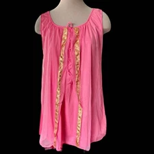 NOS Vintage Melon pink NWT Jeunique Ladies 1960’s Short Fly Away Nightgown Small