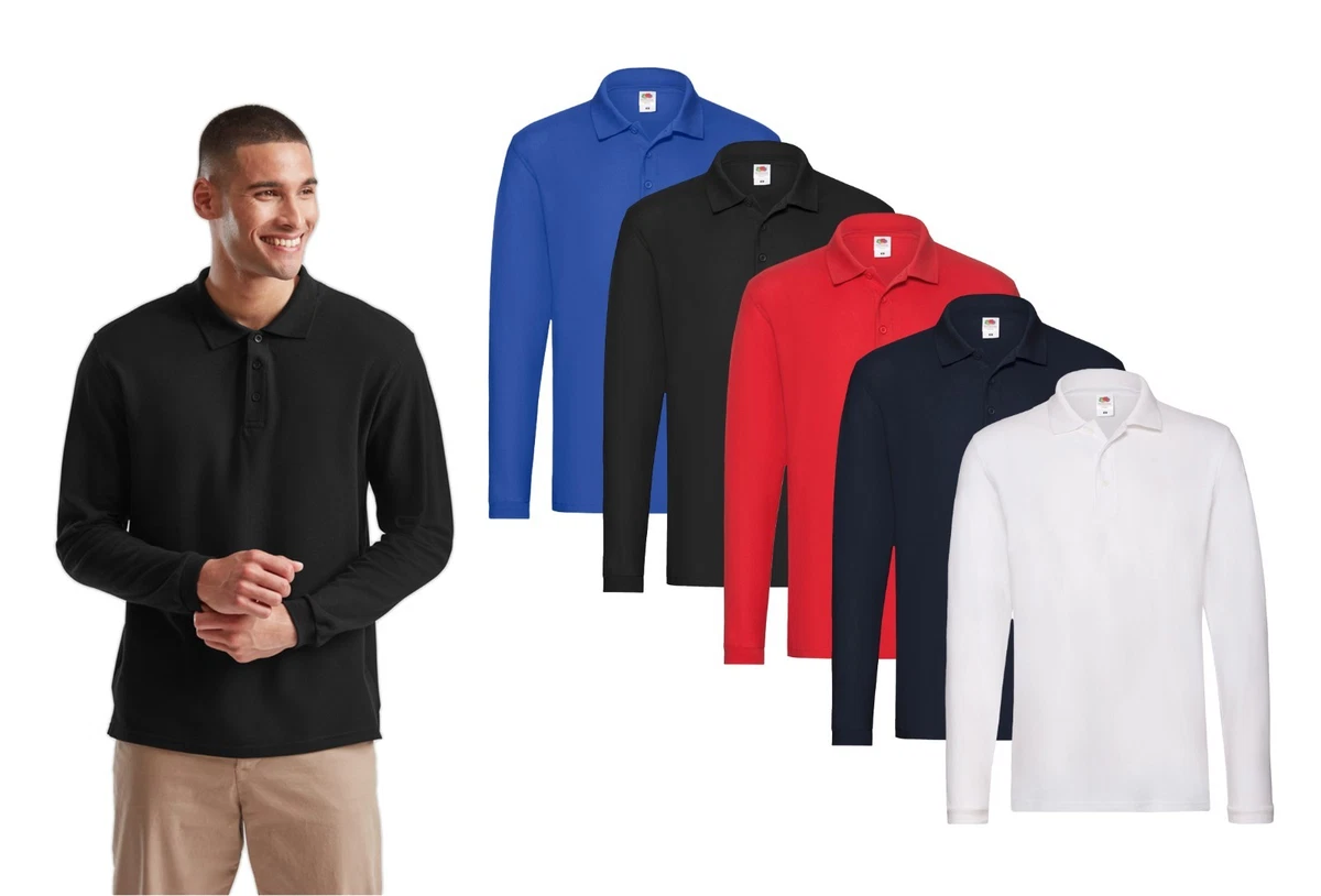 Maglia Manica Lunga Uomo Magliette Manica Lunga Fruit Of The Loom - Confezione Da 5, Girocollo, Tessuto Fine Per Stampa Pack 5 T-shirt Fruit Of The Loom Basic Cotone - Foto 8