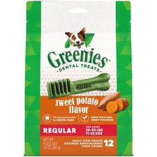 Greenies Regular Natural Dog Dental Treats 12 Ounce Sweet Potato Flavor