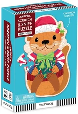 Cinnamon Otter 48 Piece Scratch and Sniff Shaped Mini Pzl Other by Galison