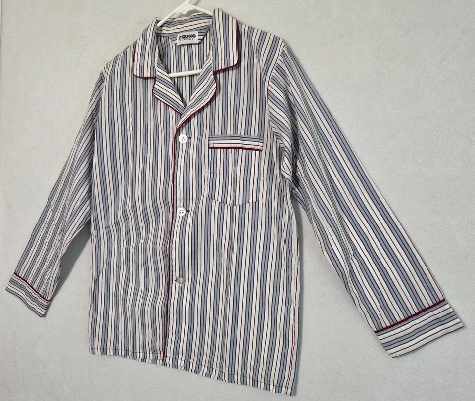 Conjunto de pijama vintage McGregor Classics para hombre talla pequeña manga larga a rayas 424 Foto 4 de 4