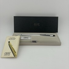 Vintage CROSS Chrome Ball Point Pen 3502 W/ Original Box