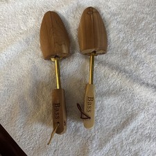 Vintage Pair GH Bass  Co Wooden Cedar Shoe Tree Shapers, Stretchers Large