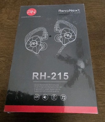 RevoNext RH-215 Earphones With MIC Silver/Blue New Sealed Box