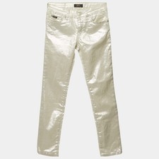 Polo Ralph Lauren Kids Sliver Metallic The Tompkins Skinny Jeans 810 Yrs