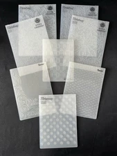 Lot of 8 Embossing Folders Cuttlebug  Anna Griffin Darice Paper Studios
