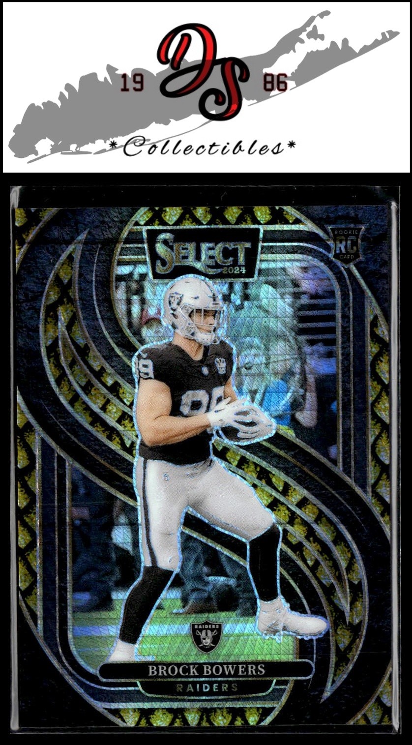 BOOKEND 2024 Select #118 Brock Bowers Gold Dragon Scale Prizm 10/10 SN,RC