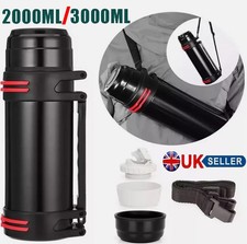 2/3L Large Thermos Flask Capacity Travel Coffee Water Insulated Stainless Steel