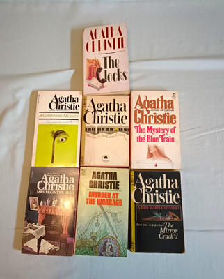 Agatha Christie Lot of 7 Paperback Mystery Novels Pocket Books Miss Marple