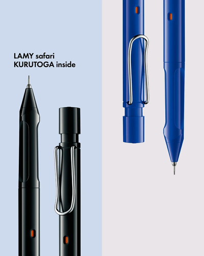 LAMY safari KURUTOGA interno matita meccanica vista/blu/giallo/nero 0,5 mm NUOVO - Foto 4 di 10