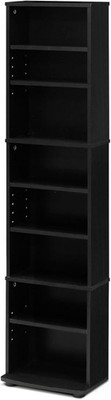 8-Shelf Media Storage Cabinet Movie Video Game Organizer DVDs CDs Tower Rack