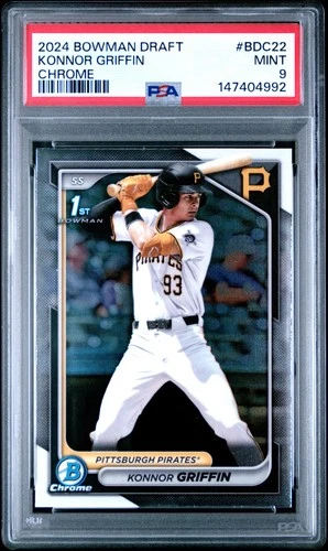 147404992 Konnor Griffin 2024 Bowman Draft #BDC-22 Chrome 1st RC PSA 9