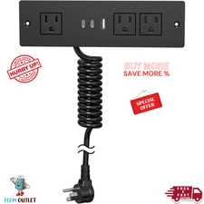 Furniture Drawer Outlet, Recessed Power Strip with (3) PD 20W USB Ports Fast Cha