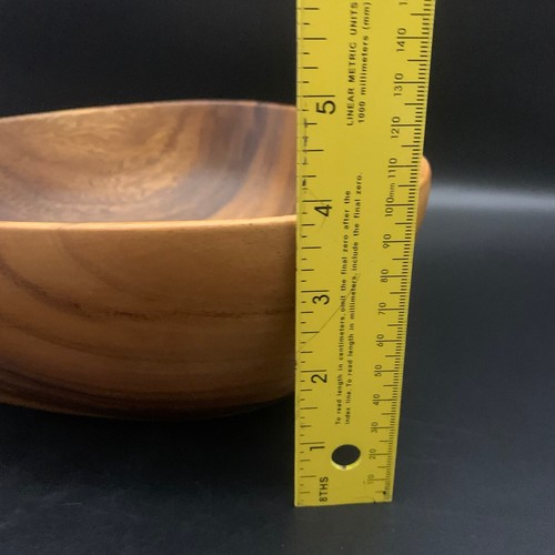 Pacific Merchants Trading Hardwood Acaciaware Rounded Triangle Bowl 10”x 10” x4” - Picture 14 of 14