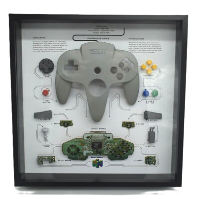 Nintendo N64 Controller Picture Frame Retro Wall Art