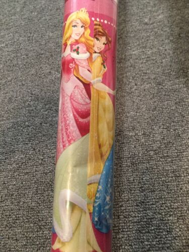 20 sqft Disney Princesses Wrapping Paper Gift wrap Tiana Belle Cinderella Aurora - Picture 4 of 7