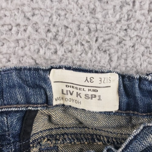 Diesel Jeans Kids Size 3Y Blue LIV K SP1 Denim Straight Leg Medium Wash - Picture 9 of 11