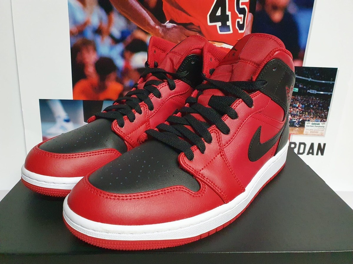 シューズ(男性用) Nike Air Jordan 1 Mid \"Reverse Bred Jordan 1 Mid Reverse Bred Men's - 554724-054 - US