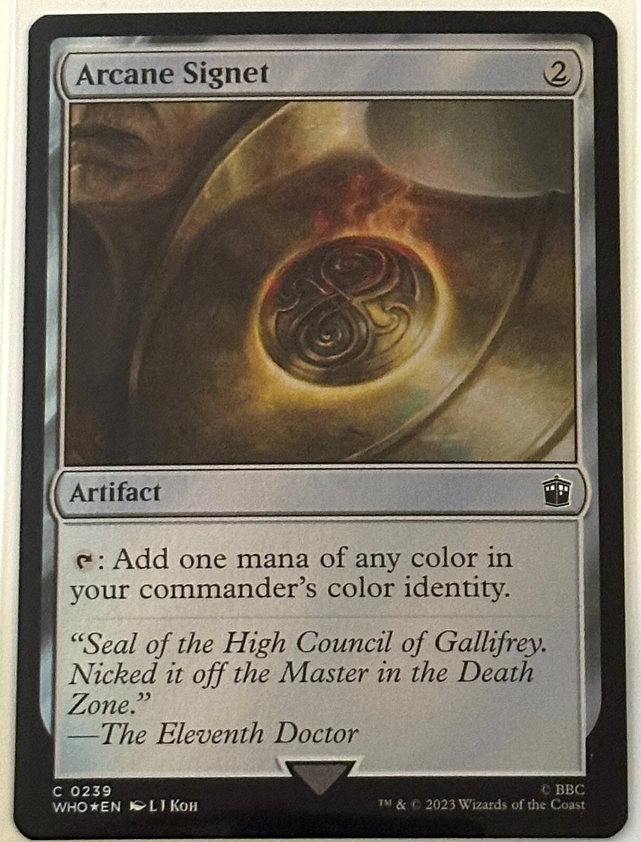 mtg signet cards Arcane (Festival) (foil) Arcane Signet, Doctor Who, MTG,
