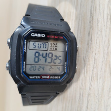 Casio Digital Watch Men Black Day Date Alarm 100M Backlight 3240 W-800H