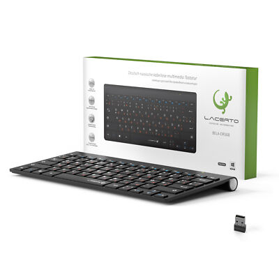 Lacerto  | Russisch-Deutsche kabellose Tastatur | ukrainische | BELA-DR568