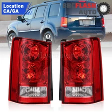 Left&Right Side Tail Lights Set For 2009-2015 Honda Pilot Pair Tail Lamp Rear