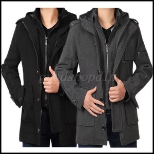 mens hooded peacoat jackets