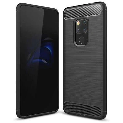 COOLGADGET Funda protectora para móvil Huawei Mate serie Carbon Cover Case Slim negra